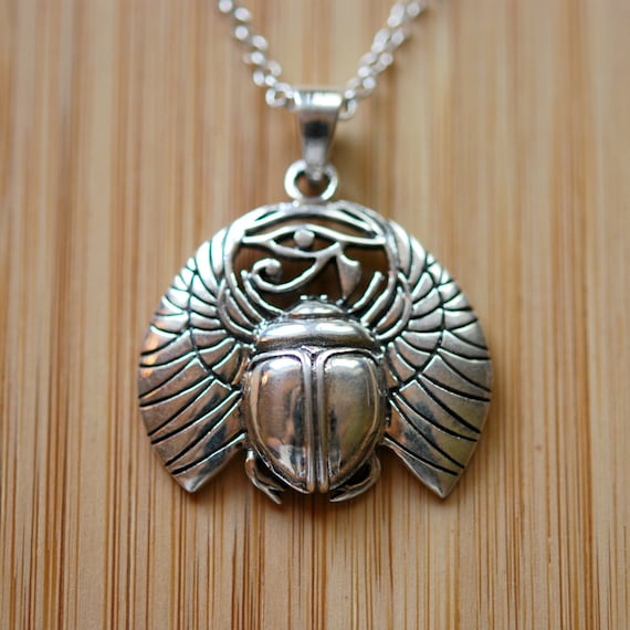 Sterling silver eye of horus necklace