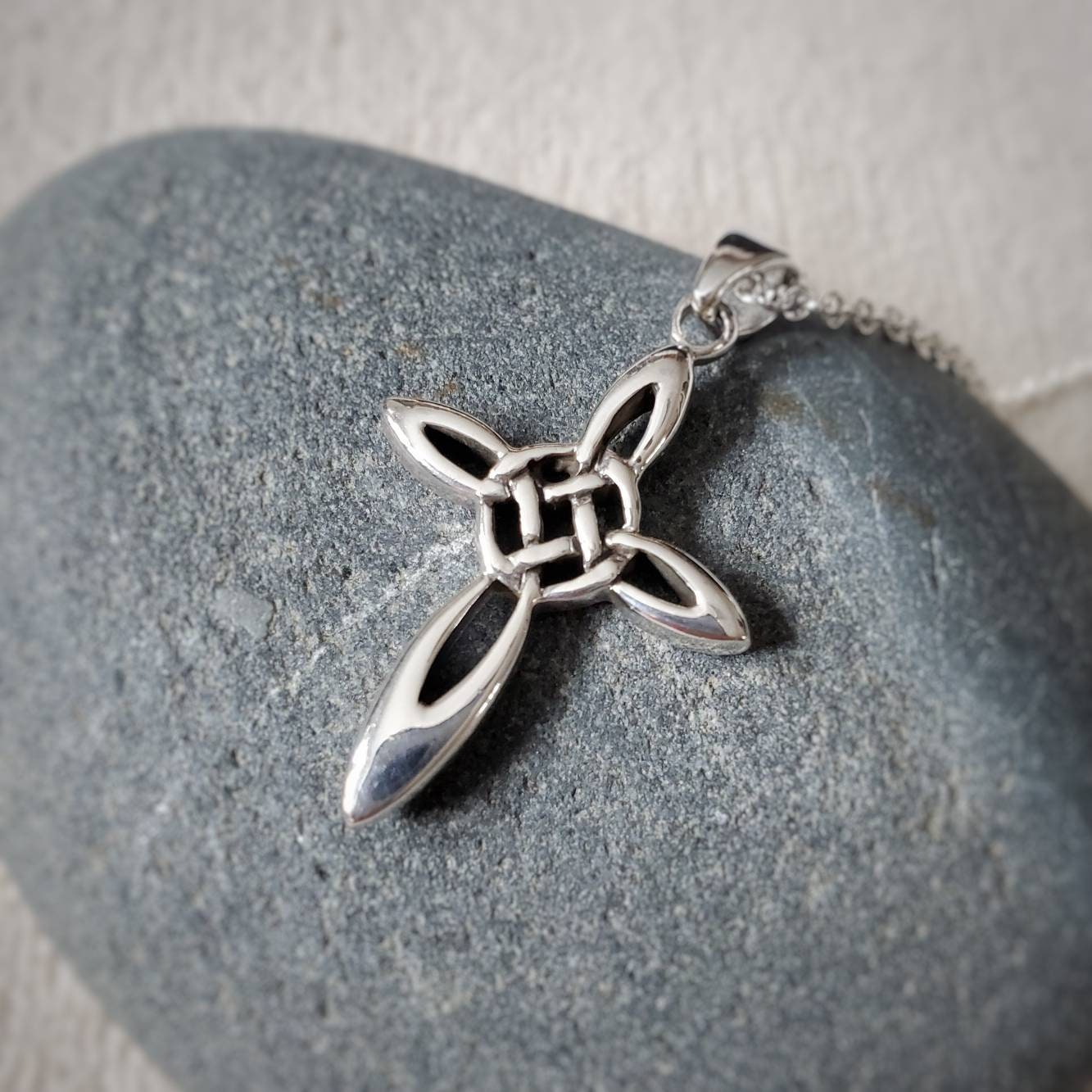 Sterling silver 2024 celtic cross necklace