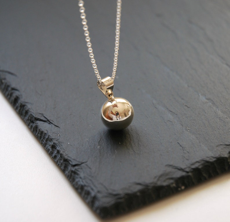Harmony Ball Necklace Sterling Silver Pendant Al Chime Plain Bola Charm Pregnancy Baby Simple Angel Caller Wish