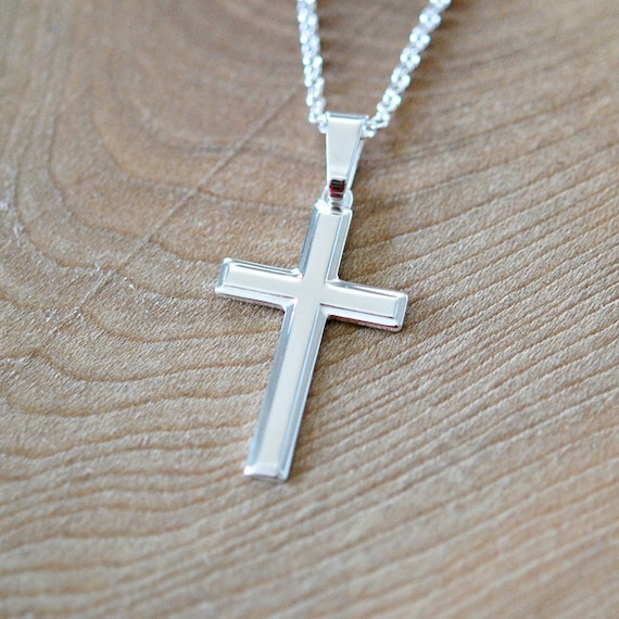 Sterling silver cross necklace