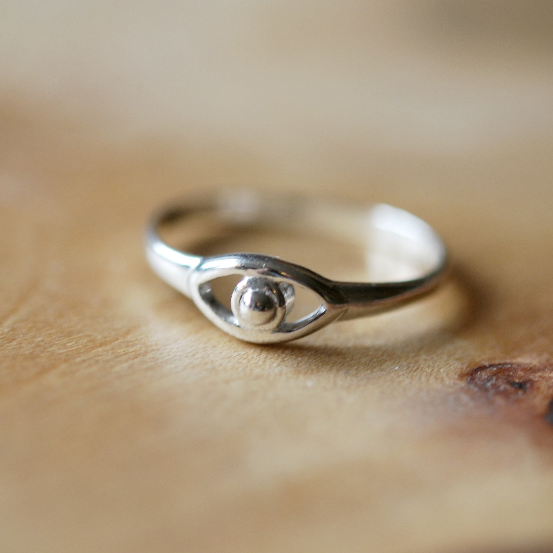 Sterling silver eye ring, rings for women, silver evil eye, protection