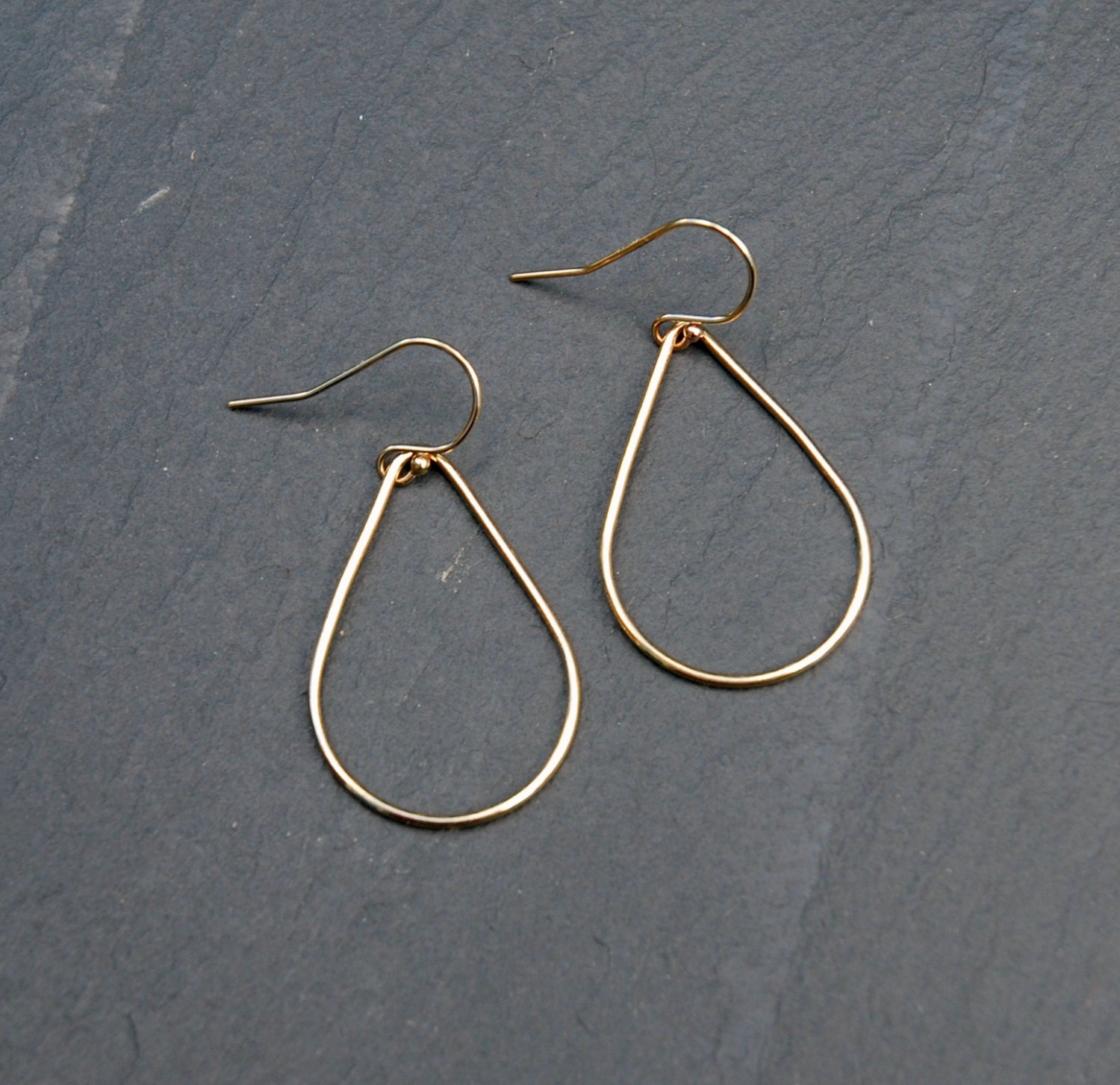 Gold teardrop earrings