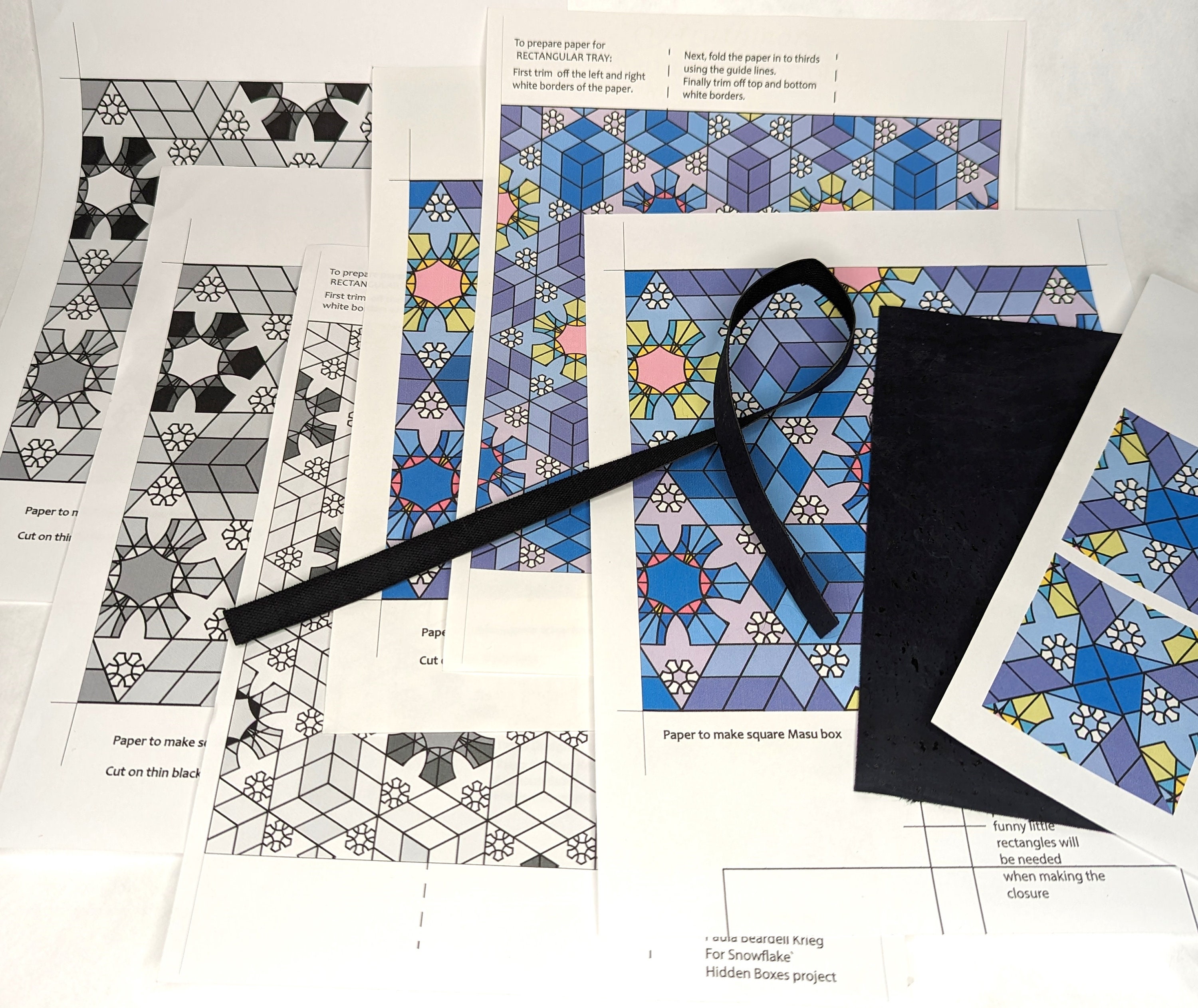 Workshop to Make Hidden Boxes Project, Snowflake Pattern - Etsy