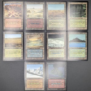 Jeu de 10 cartes Dual Lands Beta – Magic: The Gathering MTG Custom Made