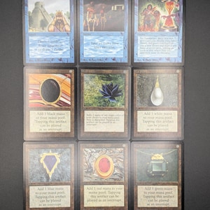 Power Nine Beta 9 cards set - Magic The Gathering Mtg Custom Made