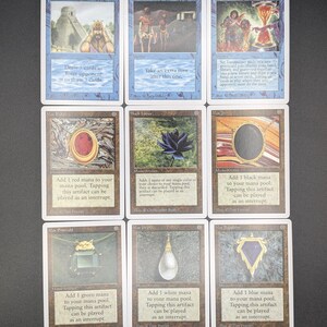 Power Nine Unlimited 9 cards set - Magic The Gathering Mtg Custom Made