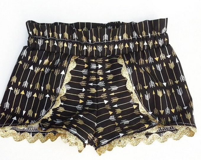 Gold Arrows Boho Gold Rick Rack Coachella Shorts - Etsy