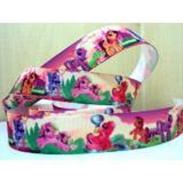 10 Yards 7/8" 1" Grosgrain Ribbon MY LITTLE PONY 2 Printed Grosgrain Ribbon