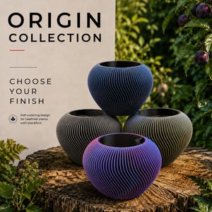 Modern Indoor Plant Pot - Minimalist planter design with removable insert - Origin Collection