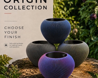 Modern Indoor Plant Pot - Minimalist planter design with removable insert - Origin Collection