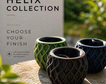 Modern Indoor Plant Pot - Removable Insert - Helix Collection