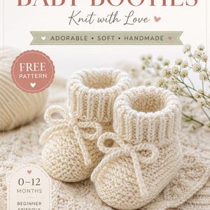 Breipatroon voor babyschoentjes, geschikt voor beginners, schoentjes voor pasgeborenen (PDF-download)