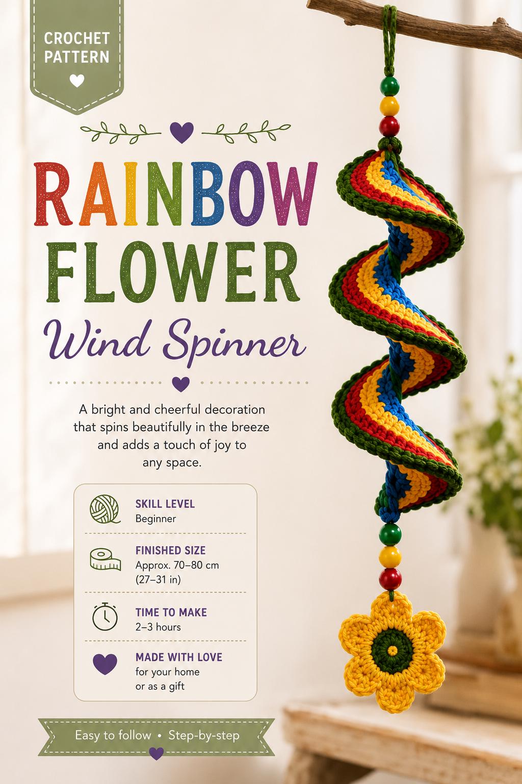 35 Spiral Crochet Patterns for Intricate, Giftable Makes 14 Crochet Wind Spinner