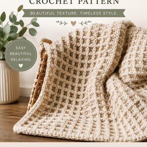 Waffle Stitch Häkelanleitung, Anfänger Foto-Tutorial (PDF Download)