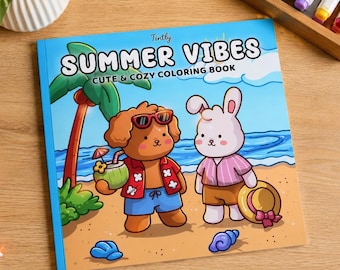 Libro para colorear "Ambiente veraniego": Playa, vacaciones y escenas soleadas para adultos