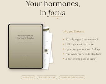 Registro de síntomas de la terapia hormonal durante la perimenopausia (descarga en PDF)