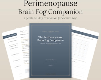 Registro de la confusión mental durante la perimenopausia / Diario de bienestar cognitivo de 30 días (Descarga en PDF)