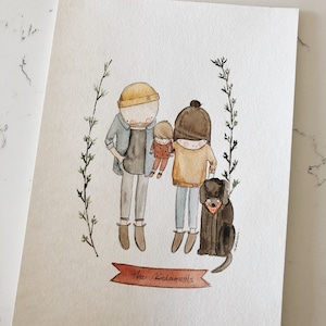 Custom Portrait with Wreath and Banner