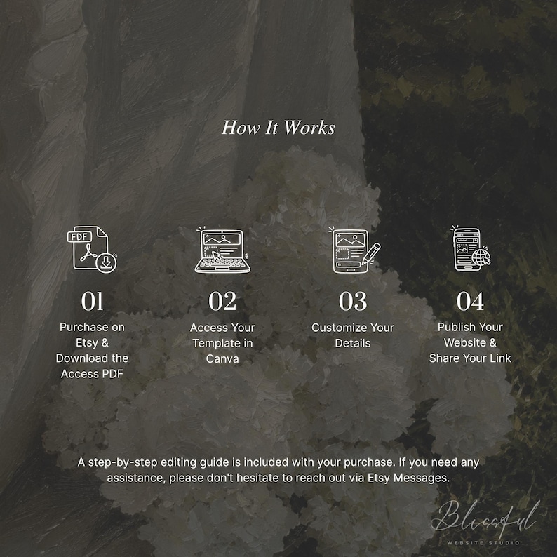 Olive green & Ivory Wedding Website Template | Digital Invitation with Rsvp Tracking | Oil Painting Style | Interactive Invite image 14