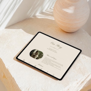 Olive green & Ivory Wedding Website Template | Digital Invitation with Rsvp Tracking | Oil Painting Style | Interactive Invite image 8