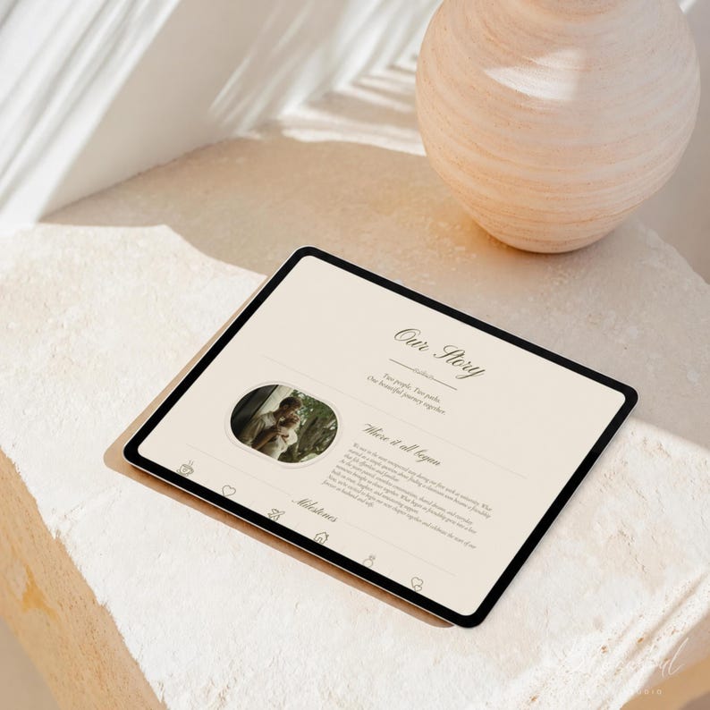 Olive green & Ivory Wedding Website Template | Digital Invitation with Rsvp Tracking | Oil Painting Style | Interactive Invite image 8