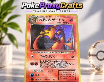 JP Dark Charizard #6 Pokemon Japanese Rocket Gang (proxy creato dai fan)