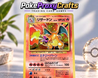 JP Charizard n. 006 senza simbolo di rarità (proxy creato dai fan)