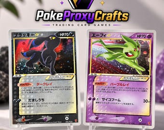 JP gold star Umbreon/Espeon Pokemon Japanese Player's Club (proxy creato dai fan)