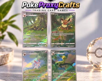 Pokemon Chinese Gem Pack 2 all Eeveelutions full art's (proxy fan made)