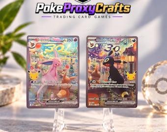 umbreon and espeon Full art 30th anniversary (Proxy fan made)