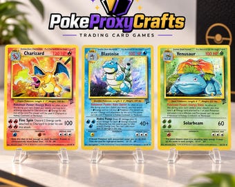 Pokemon Base Set 2 Starter's (proxy fan made)