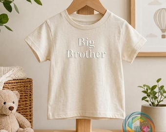 Geborduurd T-shirt voor grote broer: Top van natuurlijk katoen