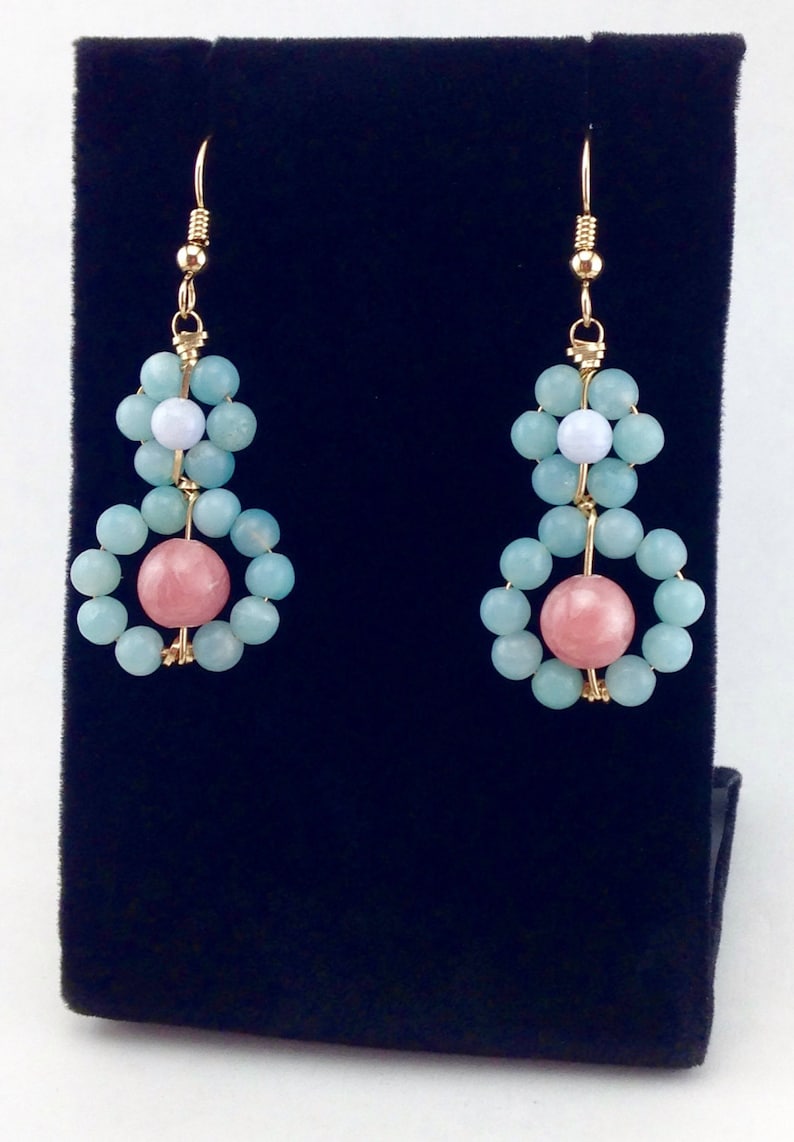 Pastel earringsbeaded earringsgemstone earringssomething Etsy