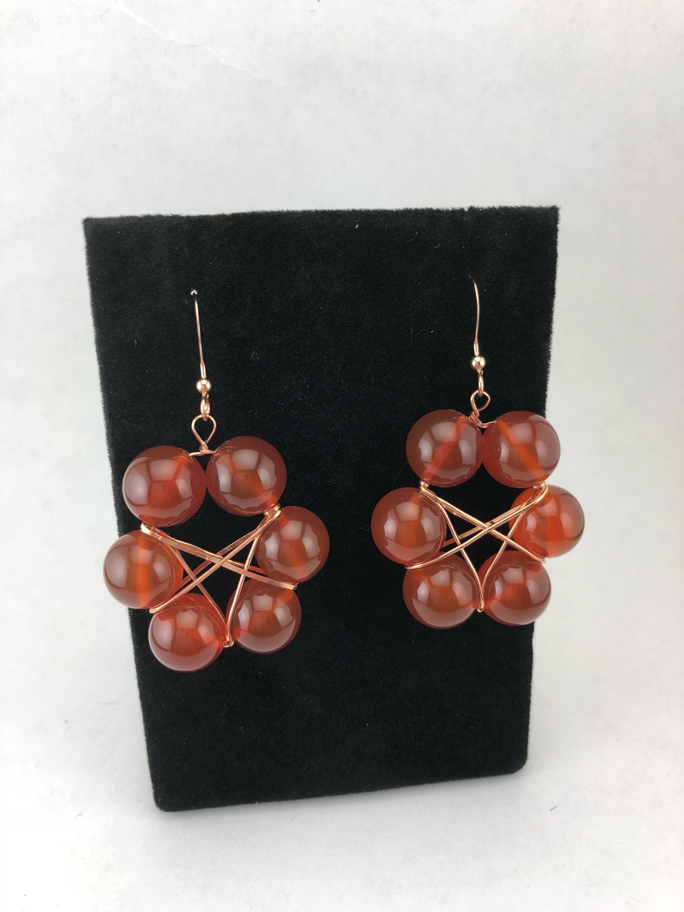 Carnelian Earrings Gold Red Gemstone Earrings Carnelian - Etsy UK