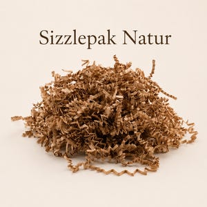 SizzlePak Natur Papierfüllmaterial | Geschenkbox Füllmaterial | Verpackungsfüllung | 50g 100g 250g | Nachhaltig
