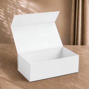Premium Magnetische Geschenkbox Weiß 31×22×10 & 23×17×7 cm | Faltbare Magnetbox mit Magnetverschluss