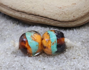 Organic Round Beads~SeaSide~Bohemian Beads~Gypsy Beads