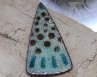 Enamel Copper Components~Bohemian Pendant Weathered Seafoam~Components~Gypsy Components