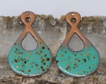 Enamel Copper Components Drops~ Components~Gypsy Components