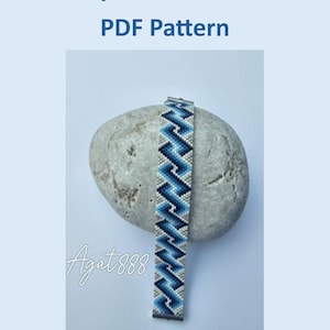 Peyote Bracelet Pattern - Wzór na bransoletkę ścieg Peyote nieparzysty - koraliki Miyuki Delica w formacie PDF