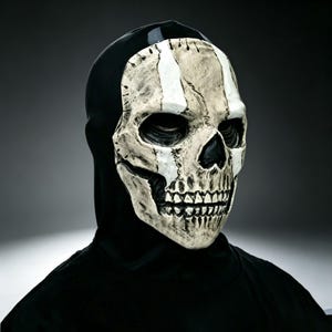 Rörlig käkeskelettbalaklavamask, realistisk dödskallehuvudbonad, Halloween Cosplay-dräkt