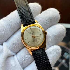 Vintage Zenith 17 Jewels Swiss Made Gold Tone Dress Watch | Manual Wind Wristwatch