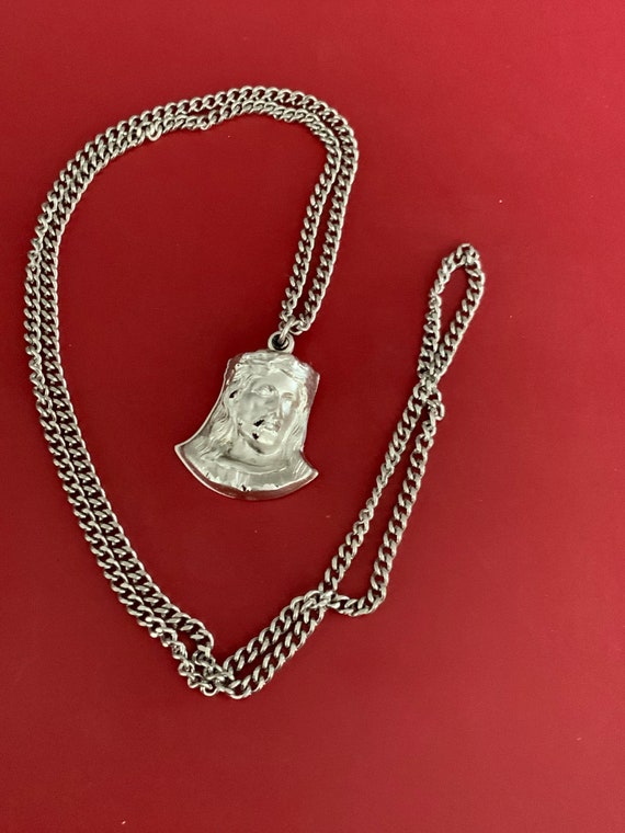 Creed Sterling Face Of Jesus Necklace Crown Of Thorns On Etsy