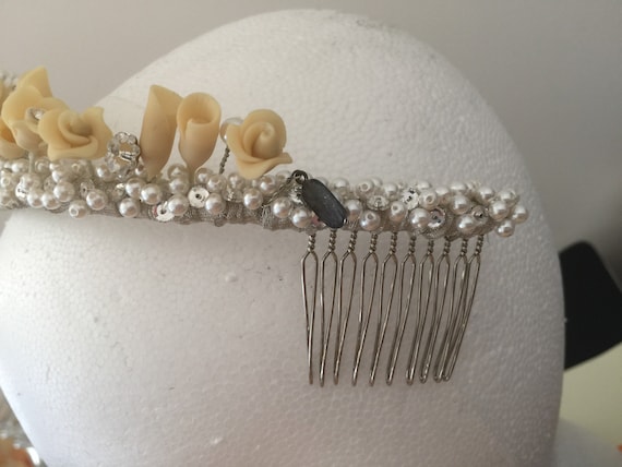Vintage FENAROLI FOR REGALIA Bridal Headband Headpiece  display picture 3
