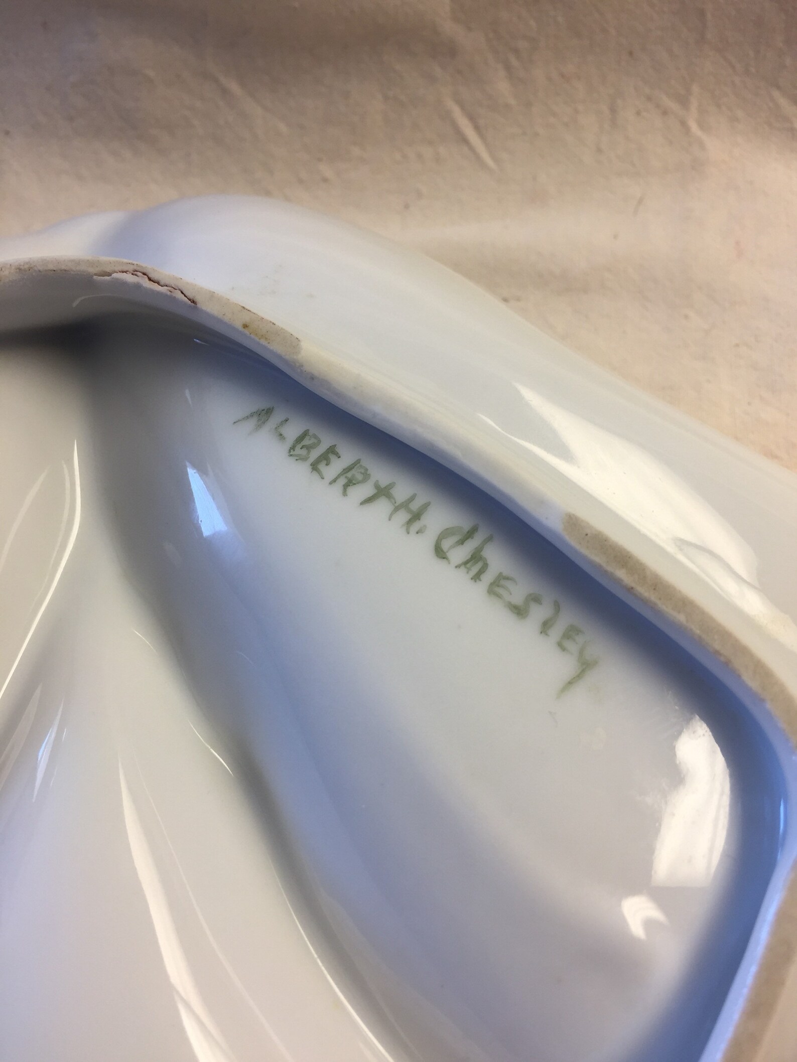 Antique Handpainted Fine China Porcelain 3part Basket Circa Etsy