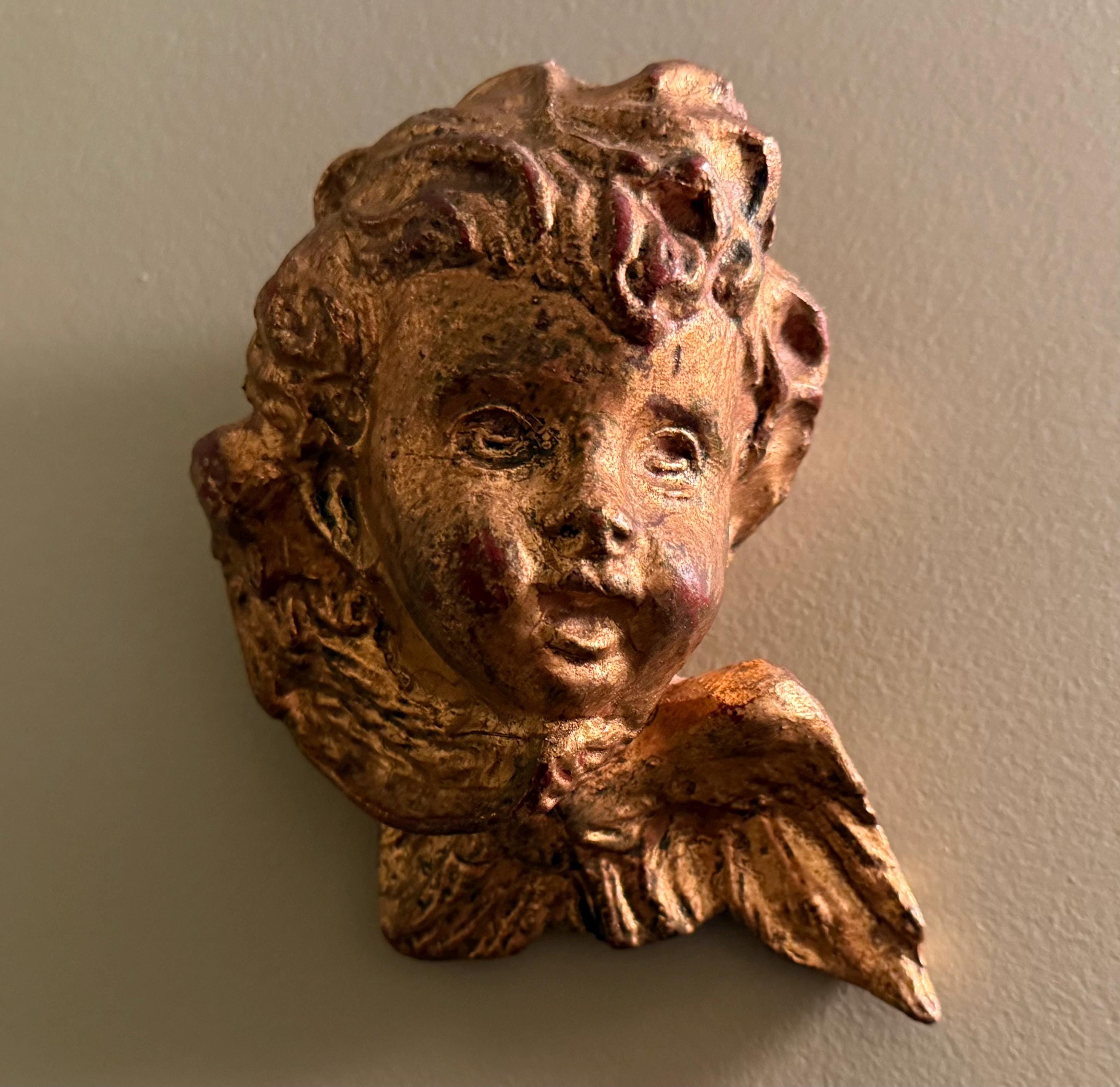 Antique Wood Angel - Etsy