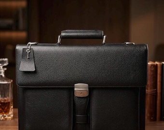 Handmade split Grain Leather Work Bag–Mens Laptop Bag