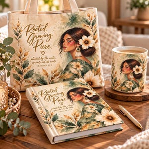 Floral Prayer Journal, Jeremiah 17:8 Devotional Notebook, Lined Pages (150)