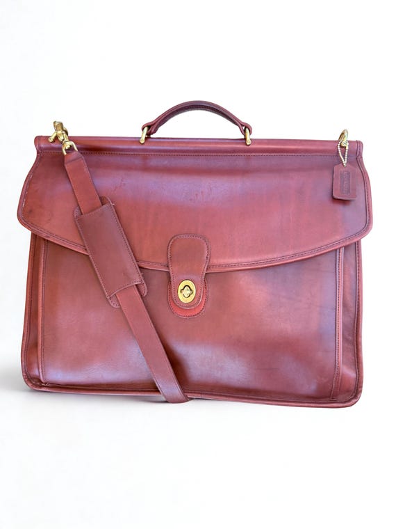 Vintage Coach Beekman Briefcase 5266 Rare Burgundy Le… - Gem