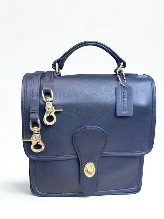 Authentic Vintage Coach Navy Blue Station Bag 5130 Cr… - Gem